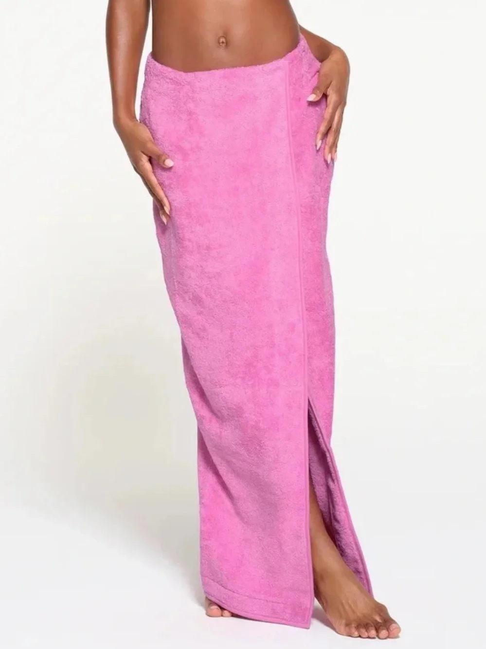 Skims Terry Cover-ups long wrap skirt